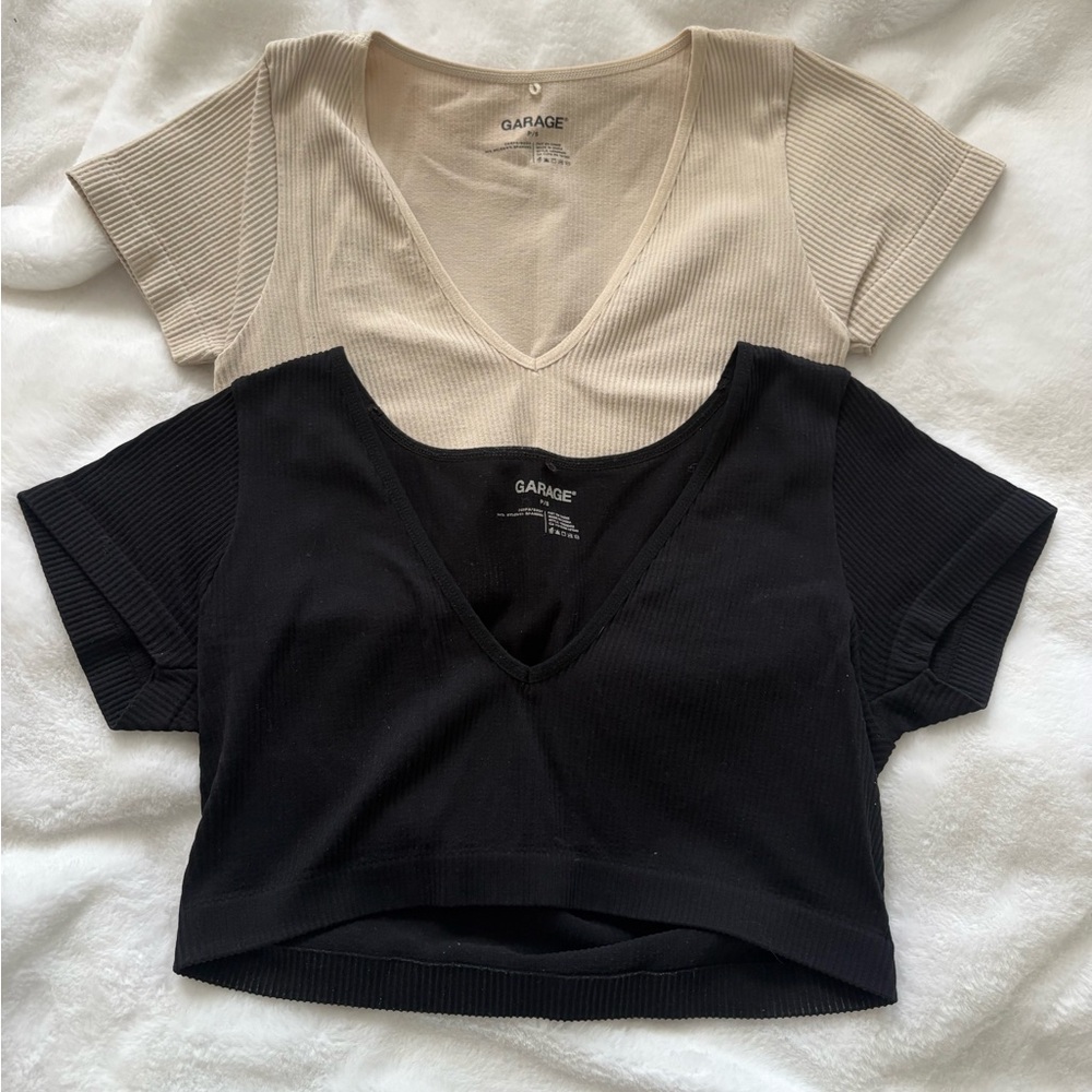 2 pieces Garage Ribbed T-shirts